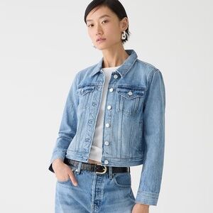 J. Crew New Classic Denim Jacket in Bianca Wash (Size S)